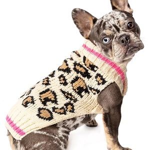 Chilly Dog Leopard Dog Sweater FREE PEOPLE NWT size medium